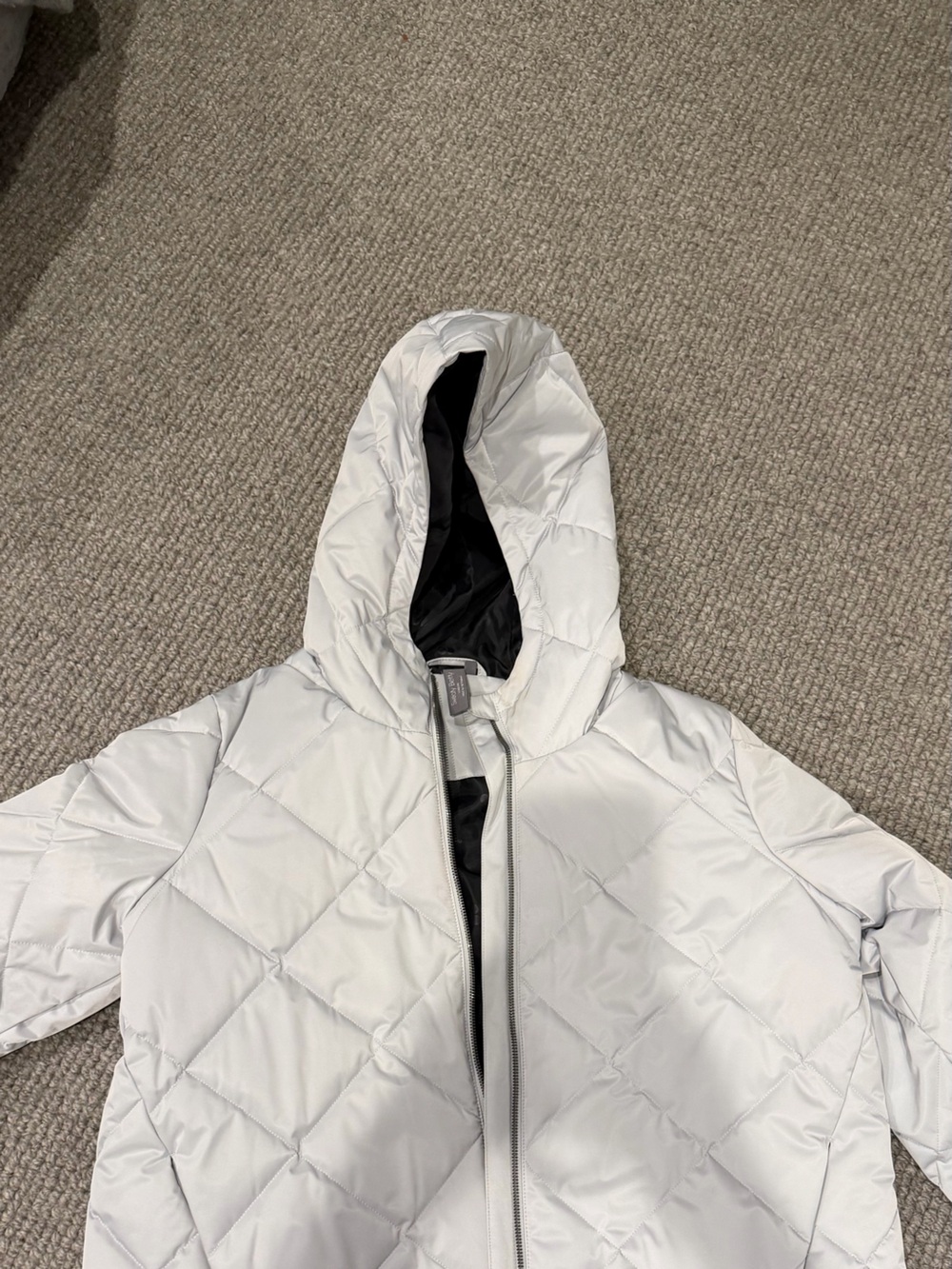 Sweaty Betty White Quilted Hooded Jacket